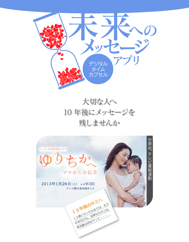 未来へのメッセージアプリ